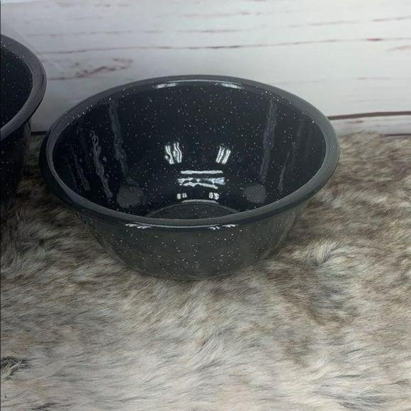 ThirstyStone Black Speckled 3 Piece Bowl Set bakin - Picture 10 of 10